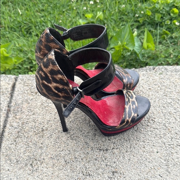 Shi by JOURNEYS Shoes - Stylish Black and Leopard Print Women's Heels